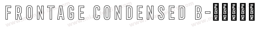 Frontage Condensed B字体转换
